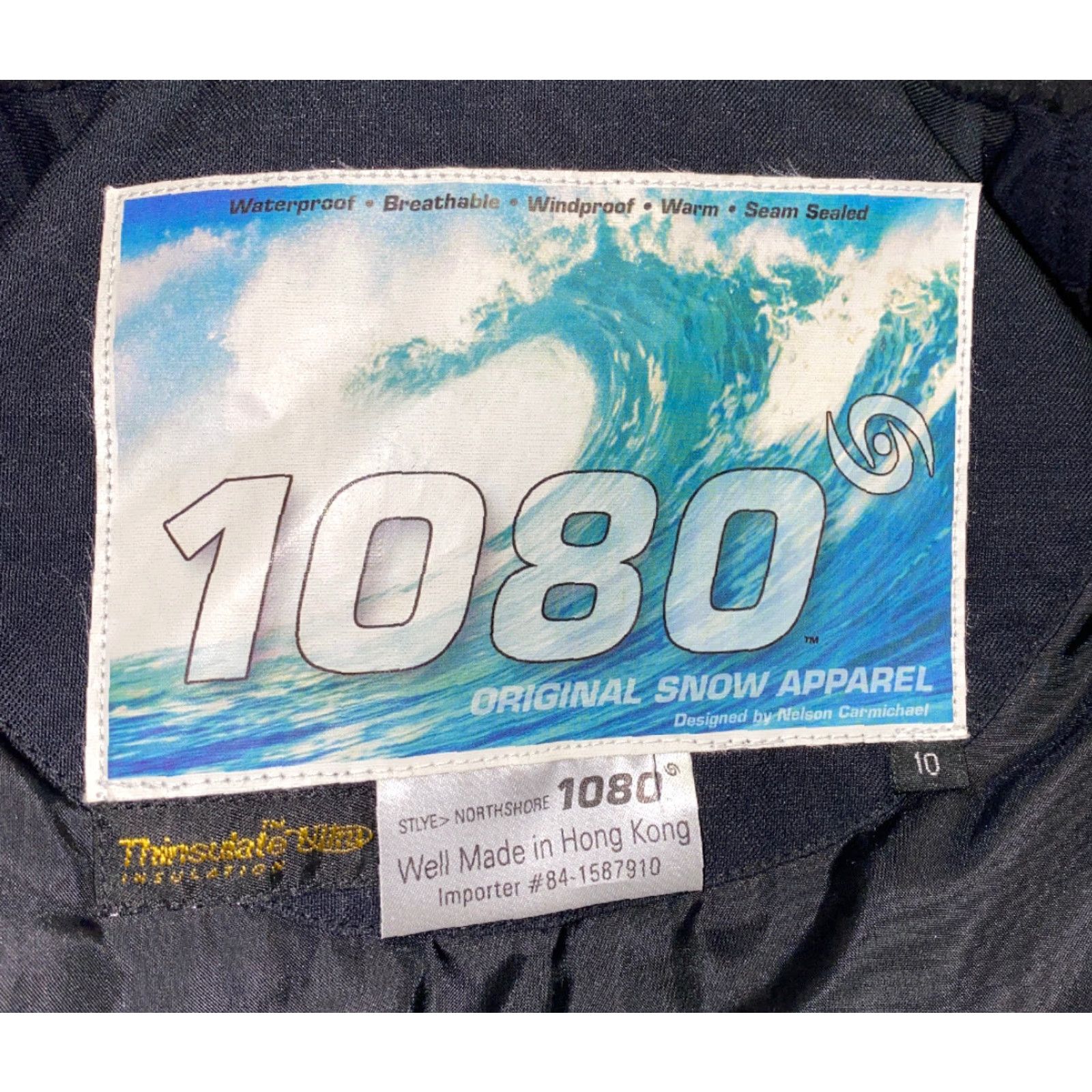 Vintage Womens 1080 Black Snow Apparel Winter Jacket Size 10 Size L / US 10 / IT 46 - 6 Thumbnail