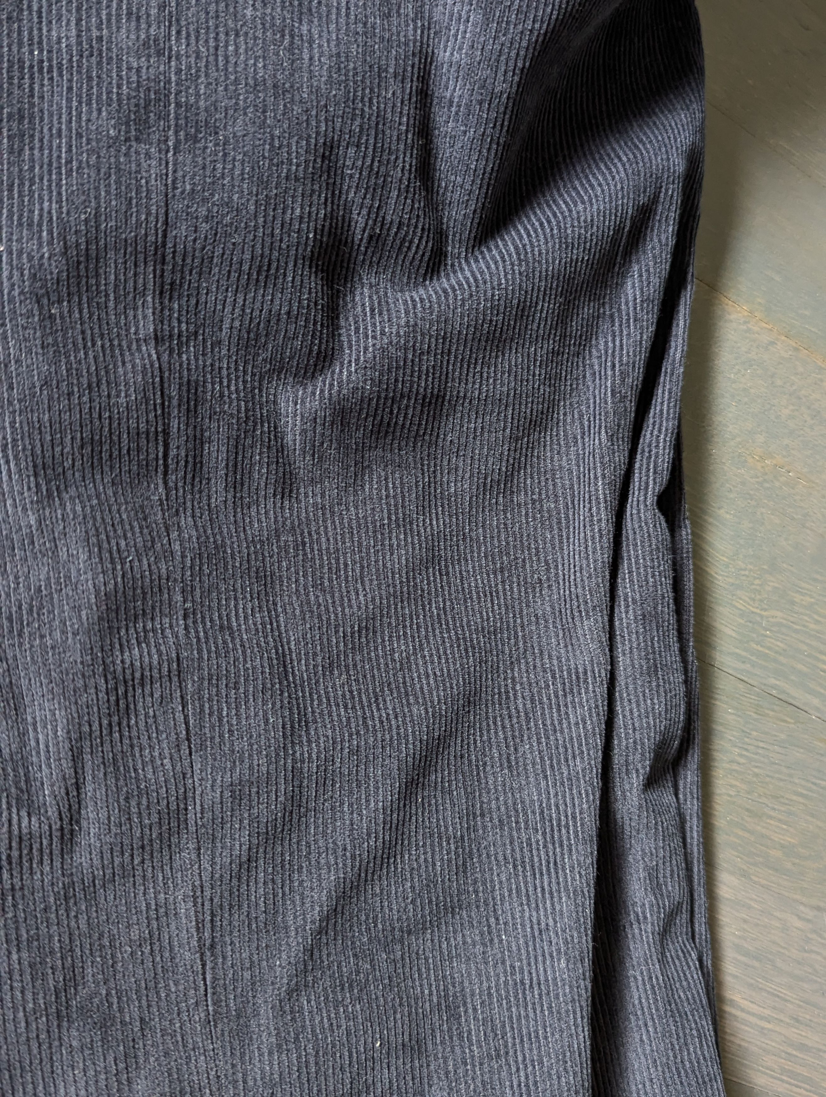 Thom Browne Navy Corduroy Cropped Trousers Size US 34 / EU 50 - 5 Thumbnail