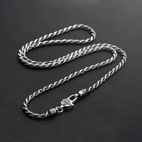 Other 4mm Round Men's Hemp Rope Necklace Size ONE SIZE - 3 Thumbnail