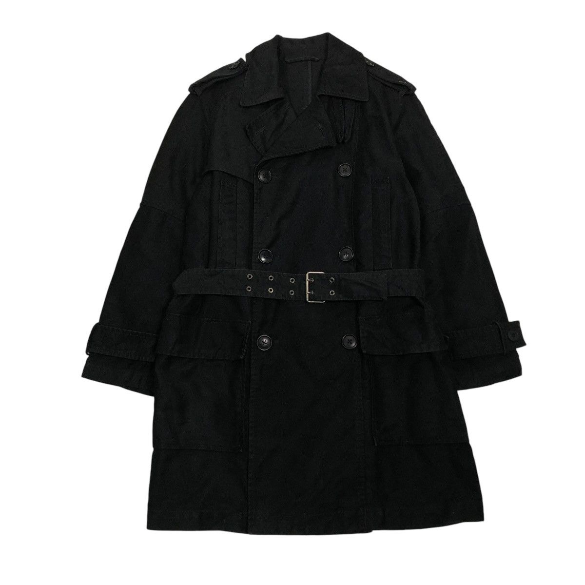 ICONIC BLACK RICH LONG JACKET BONDAGE PARACHUTE CALVIN KLEIN