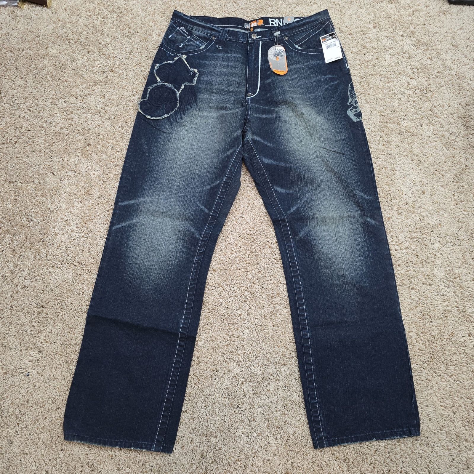 Akademiks Vintage Akademiks Baggy Wide Leg Pinkman Jeans 40x35 NWT Size US 40 / EU 56 - 2 Thumbnail