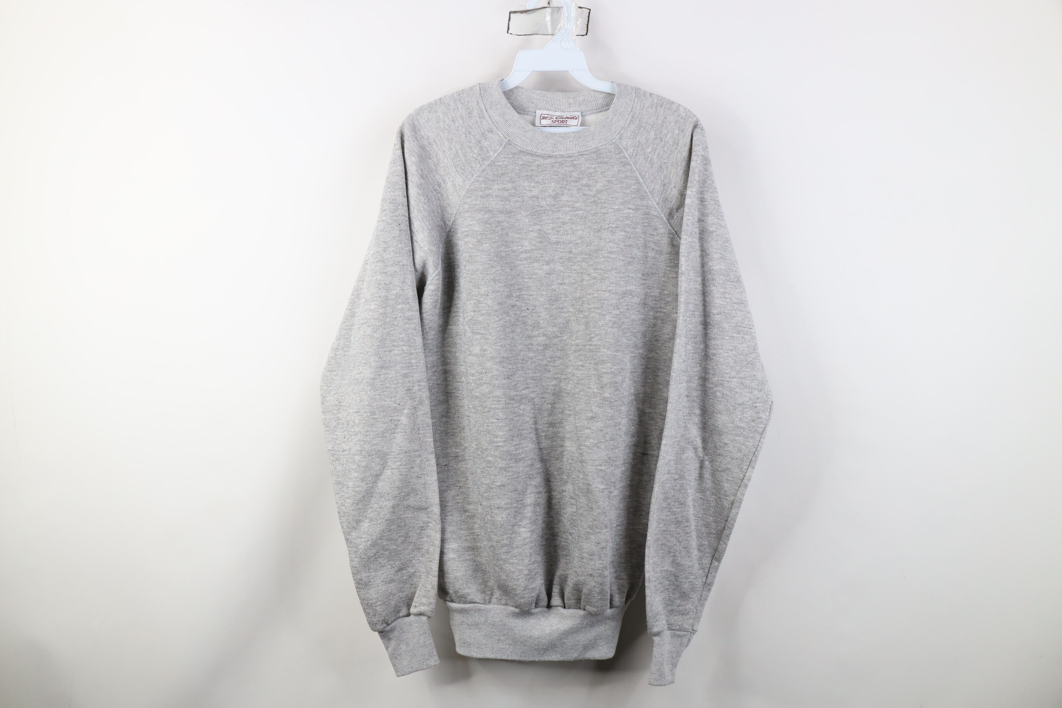 Vintage Vintage 70s Streetwear Crewneck Sweatshirt Heather Gray USA Size US XL / EU 56 / 4 - 1 Thumbnail