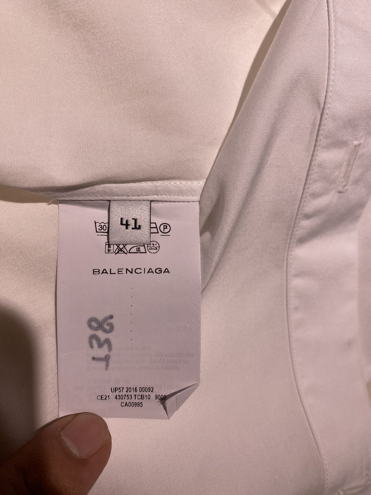 Balenciaga BALENCIAGA SS16 Colarless Button Up Shirt Size L Size US L / EU 52-54 / 3 - 5 Thumbnail