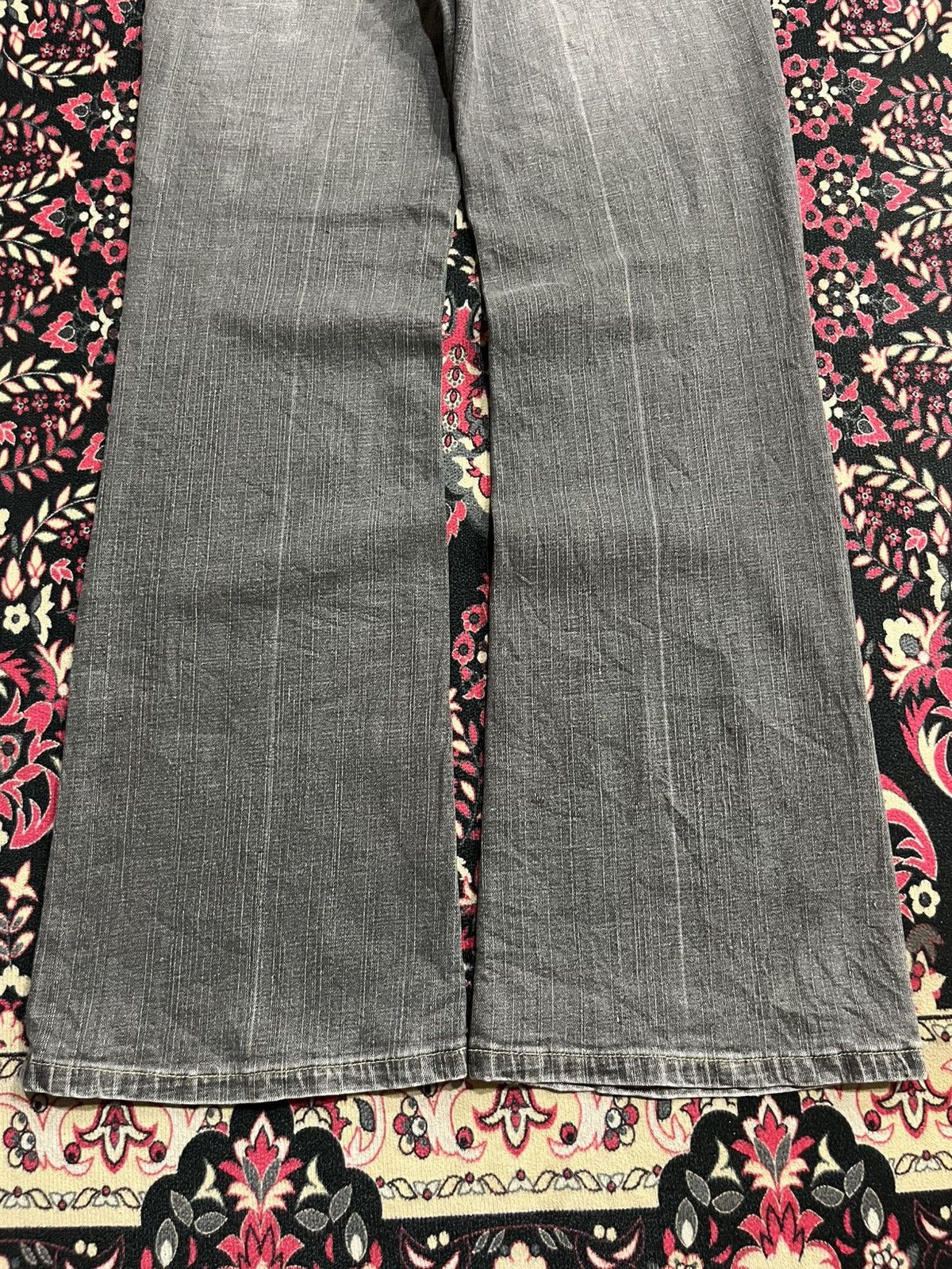 If Six Was Nine Japanese Brand Grey Washed Fatigue Style Flare Jeans Size US 30 / EU 46 - 8 Thumbnail