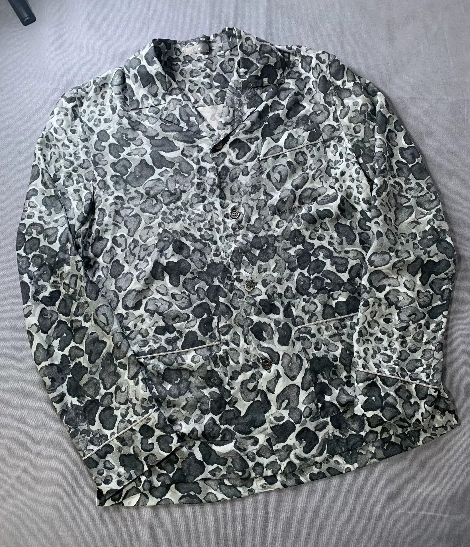 Dior Dior Leopard Print Silk Shirt Size S / US 4 / IT 40 - 1 Thumbnail