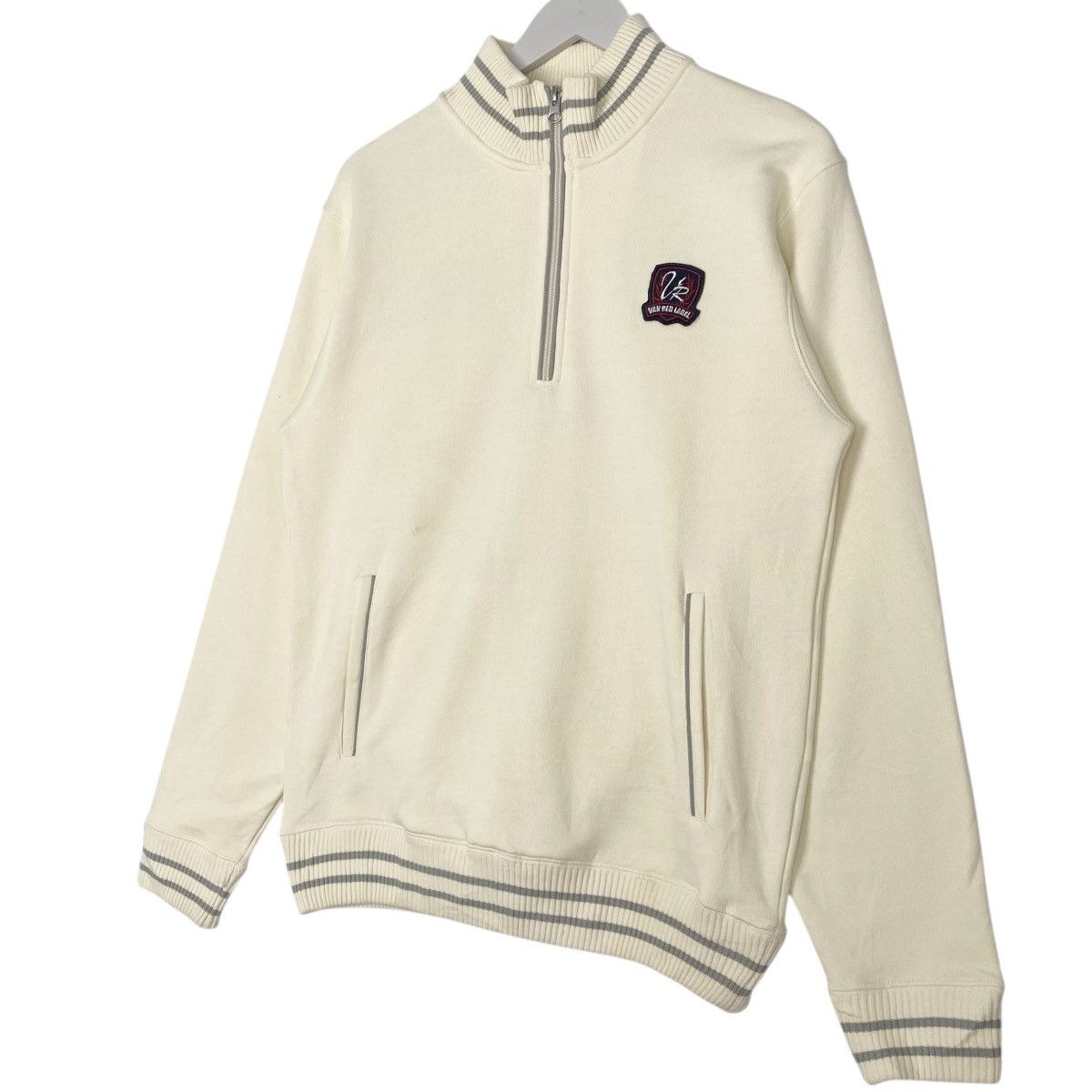 Vintage Vintage Van Jac Half Zip Sweatshirt Beige Pullover Size M Size US M / EU 48-50 / 2 - 2 Thumbnail