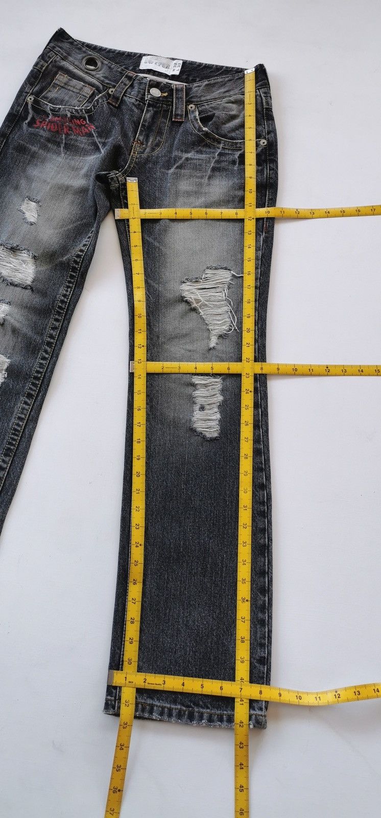 Vintage Vintage Spiderman Marvel Switch Distressed Black Jeans Size US 30 / EU 46 - 12 Thumbnail