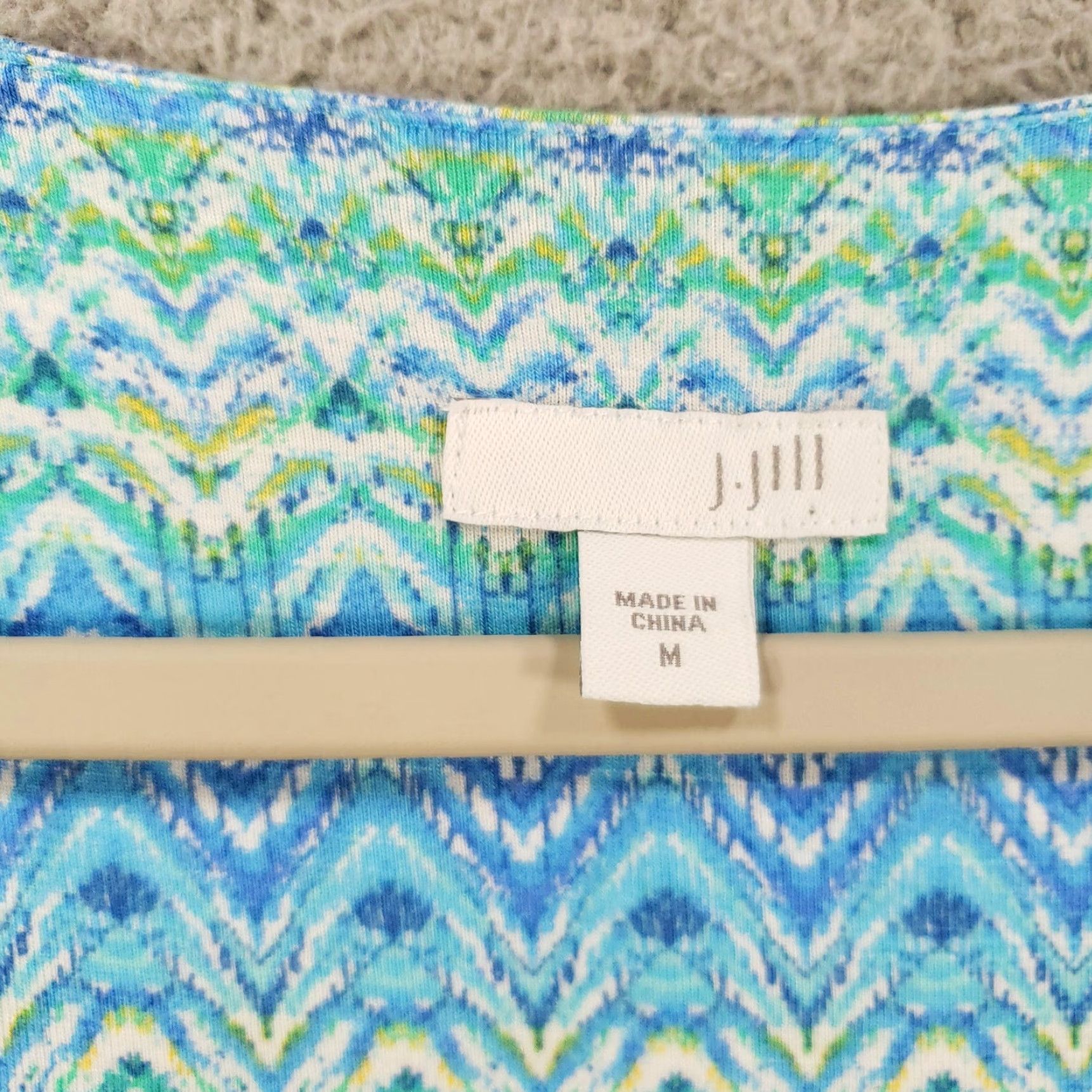 J. Jill J Jill Maxi Dress Faux Wrap Womens Medium Stretch Blue Green Yellow Long V Neck Size M / US 6-8 / IT 42-44 - 5 Thumbnail