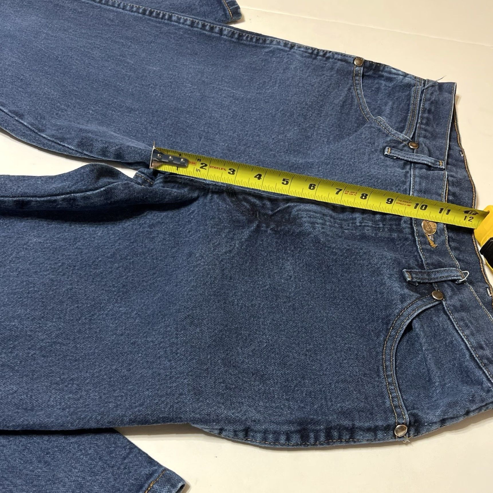 Wrangler Wrangler Jeans Silver Edition Blue Denim 32x29 Regular Men Cowboy Western 933 Straight Logo Pockets Zip Button Mid Rise 9323SEDD Size US 32 / EU 48 - 4 Thumbnail