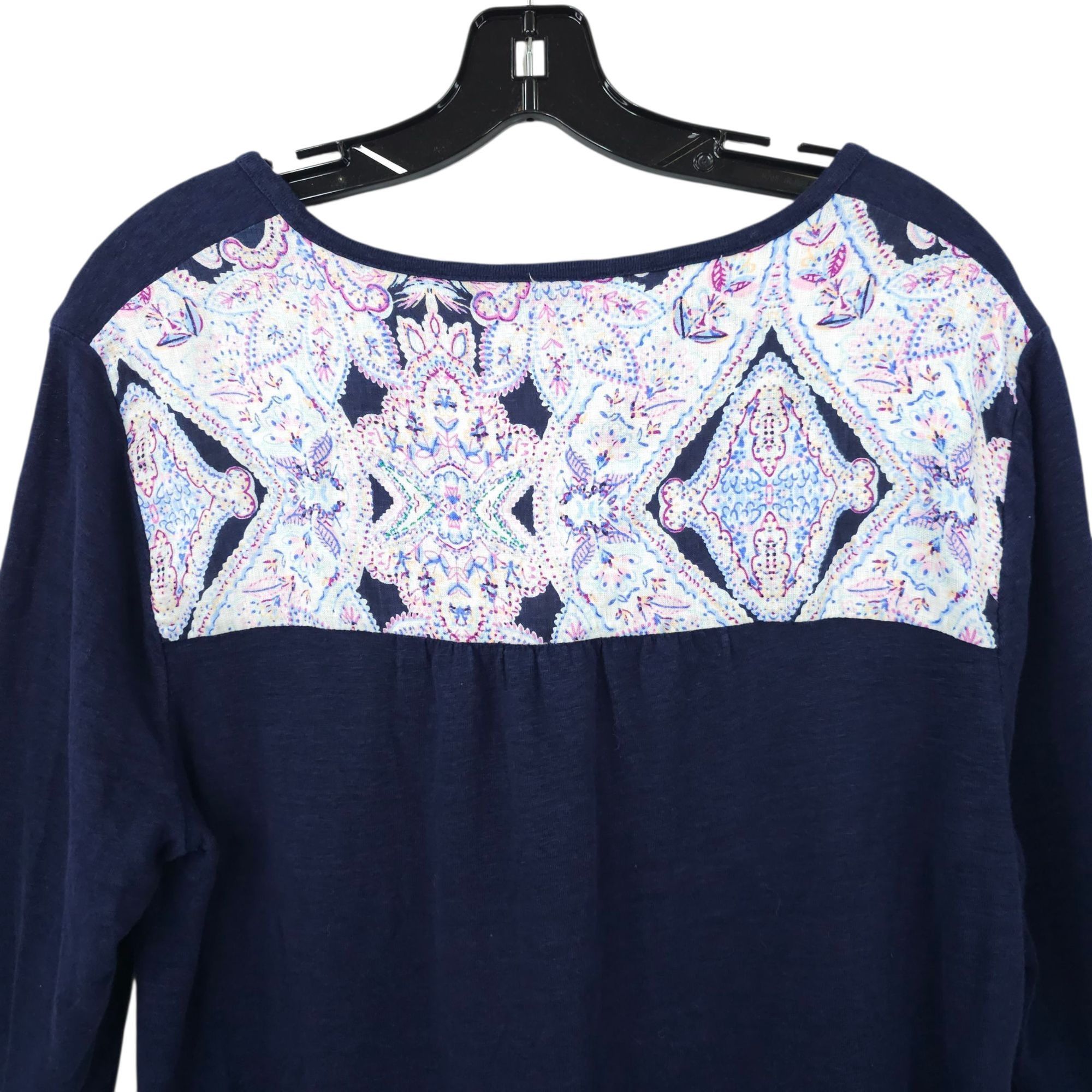 Chicos Chicos Pullover Top Womens 2 US L Paisley Linen 3/4 Sleeve Size L / US 10 / IT 46 - 12 Thumbnail