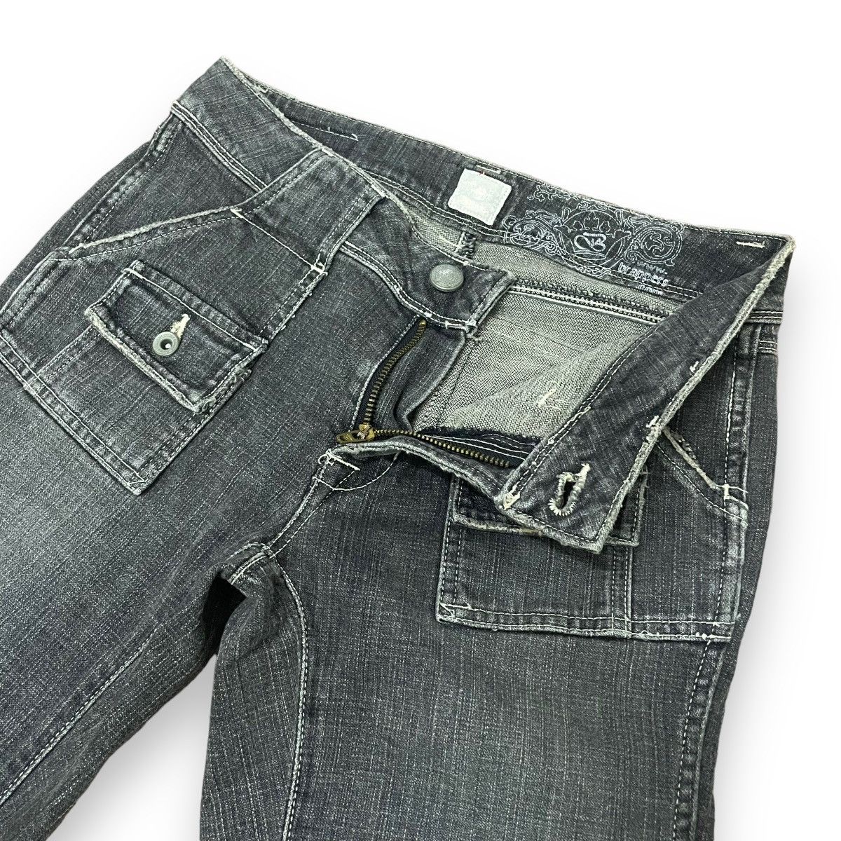 20471120 × Hysteric Glamour × Japanese Brand 🇯🇵 VINTAGE BRAPPERS BUSH FLARE PANTS Size 28" / US 6 / IT 42 - 10 Thumbnail