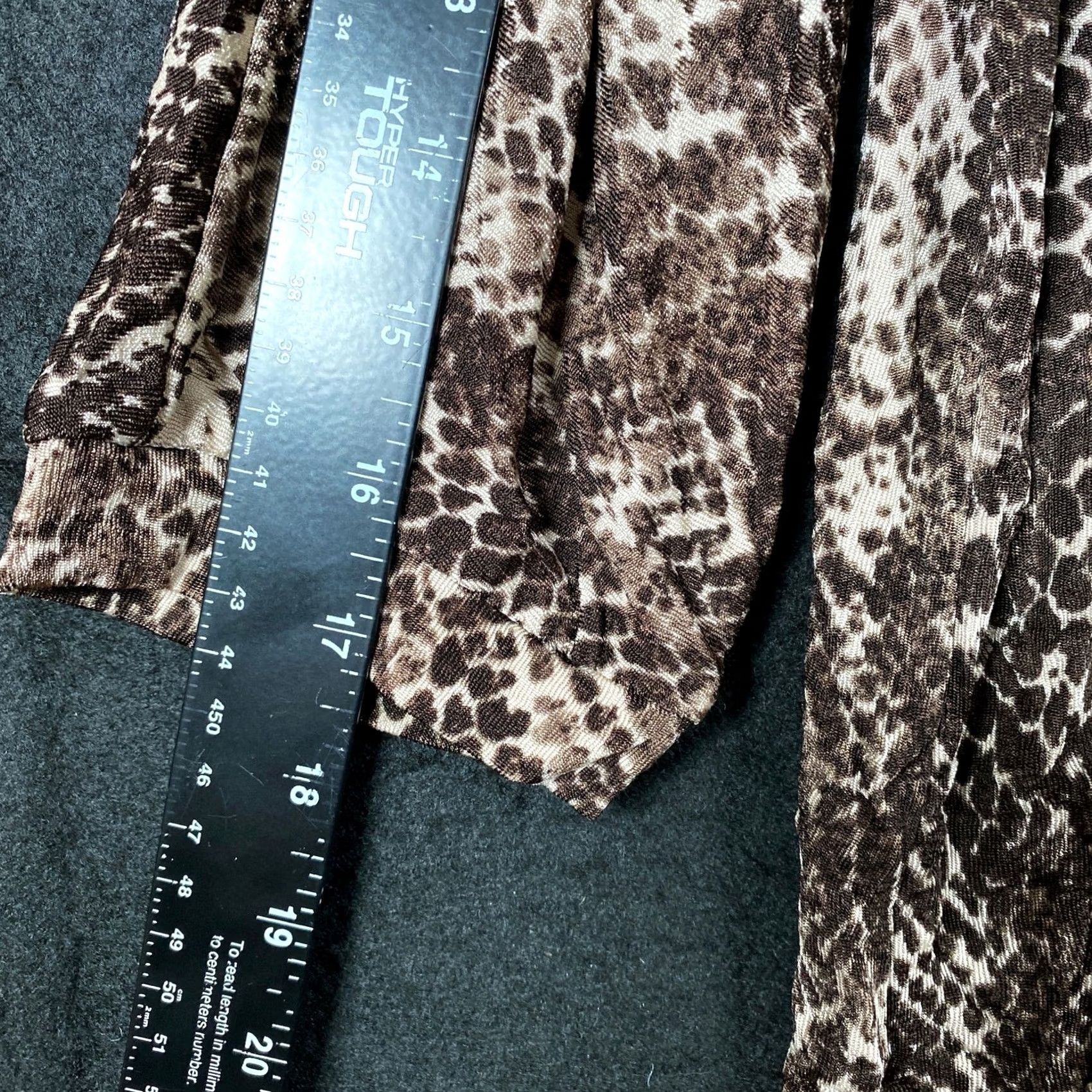 Vintage Chico's Travelers Blouse Womens Knit Front Knot Animal Print 3/4 Sleeve Scoop Neck L Brown Tan Size L / US 10 / IT 46 - 5 Thumbnail