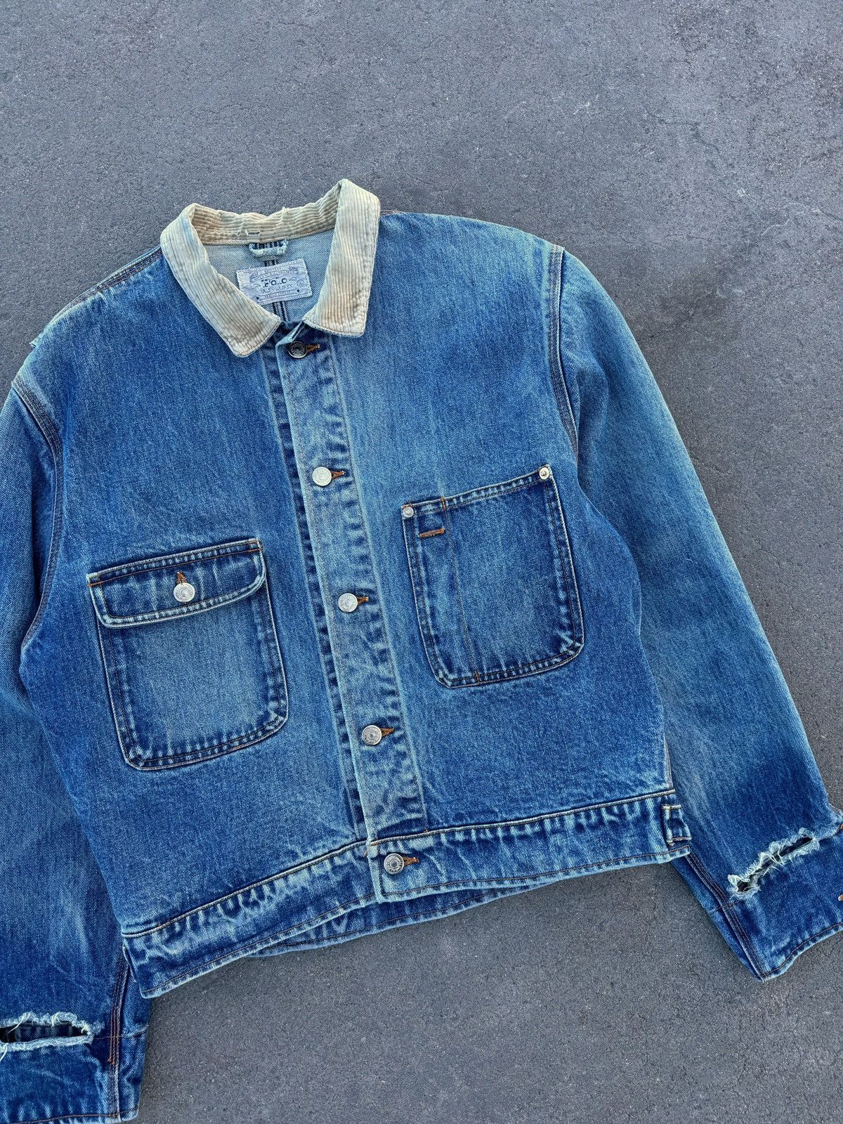 Polo Ralph Lauren × Vintage Rare Vintage 80s Polo Ralph Lauren Faded Jacket Size US M / EU 48-50 / 2 - 2 Thumbnail
