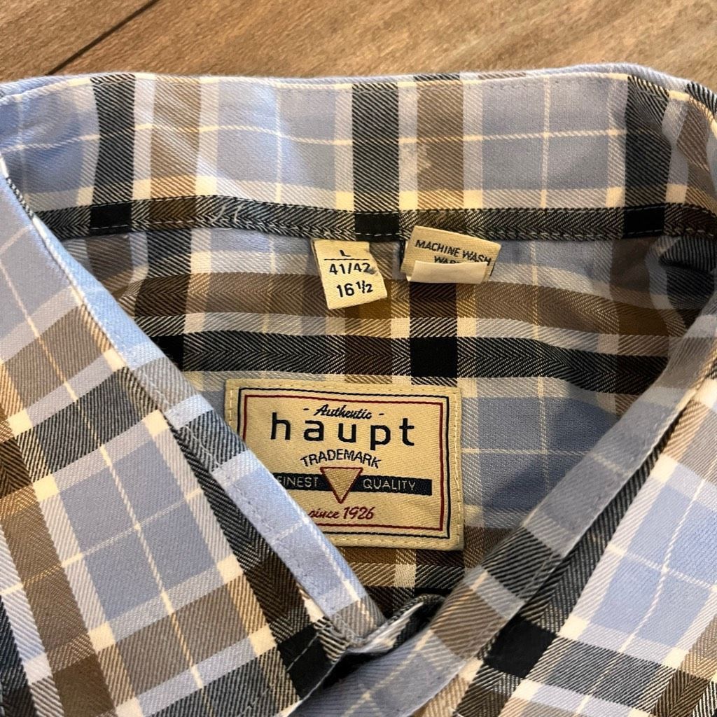 Haupt Haupt Blue Pattern Casual Buttonup Men Large Bin H-24 Size US L / EU 52-54 / 3 - 3 Thumbnail