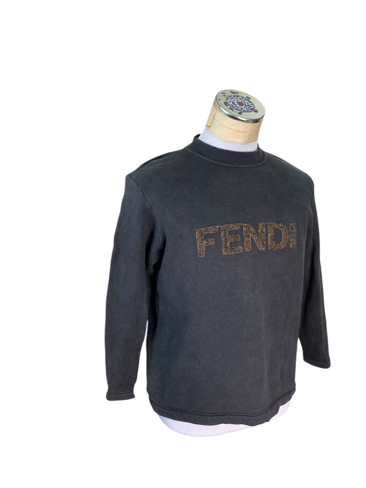 Vintage Fendi black cotton blend sweatshirt