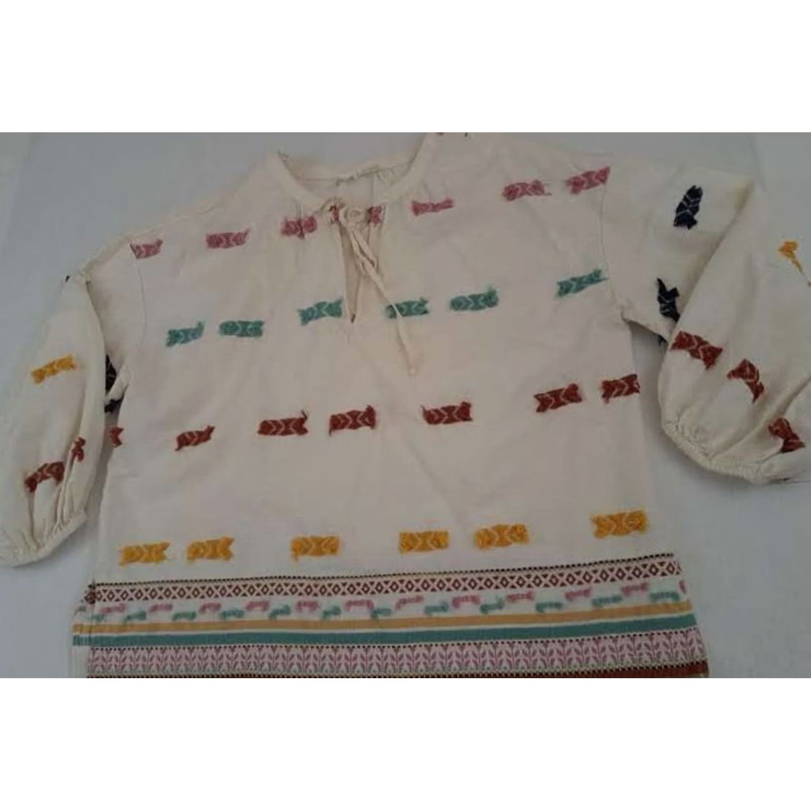 Lou & Grey VINTAGE Lou&Grey Blouse Small Southwestern Embroidered Needlework Woman Size S / US 4 / IT 40 - 4 Thumbnail
