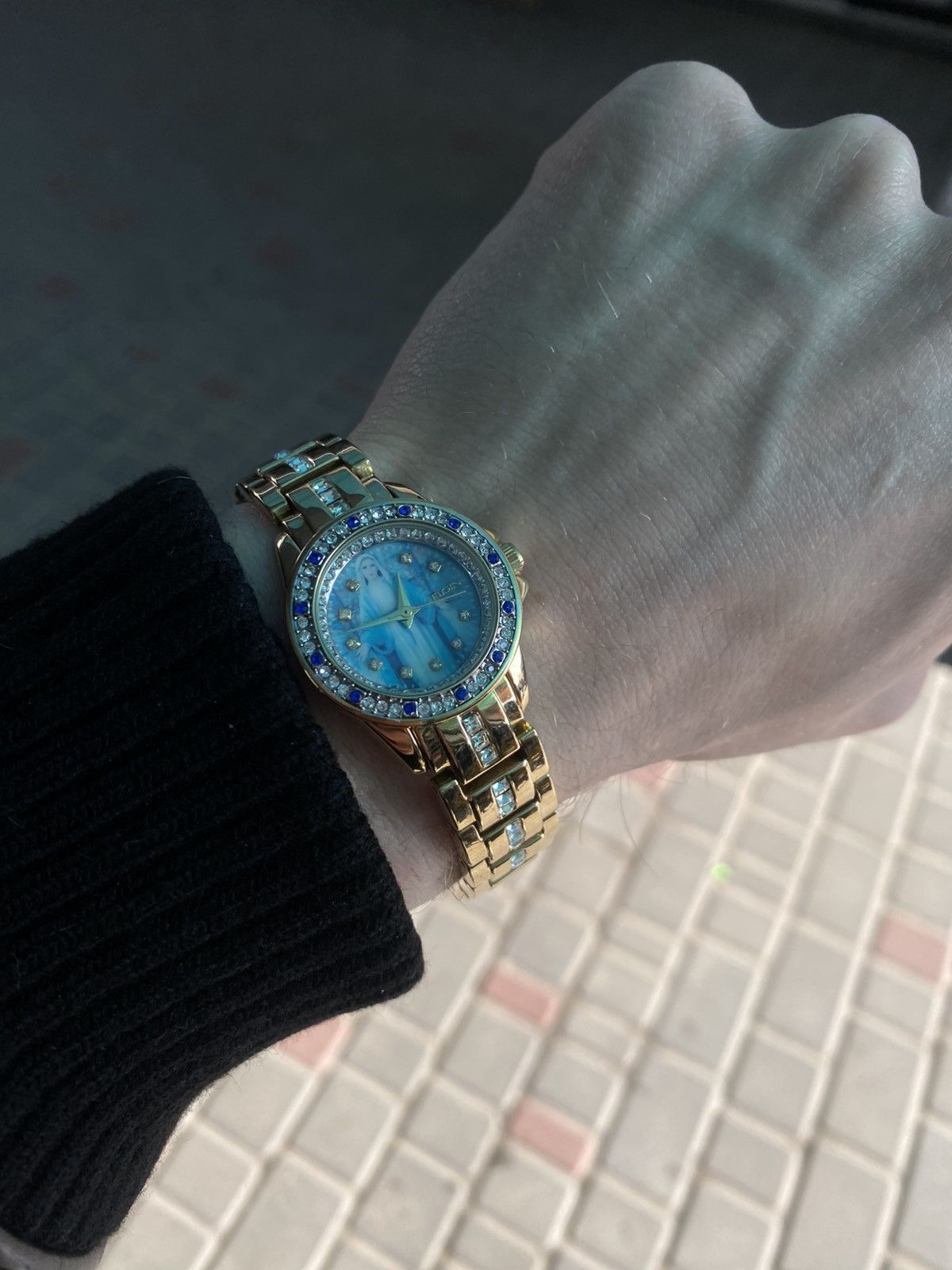 Japanese Brand Elgin Virgin Mary Gold Watch Rare Archive Religious Y2K Size ONE SIZE - 5 Thumbnail