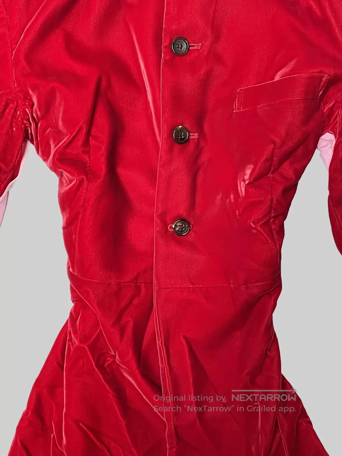 Comme des Garcons Red Velvet Tailcoat Jacket. Size M / US 6-8 / IT 42-44 - 4 Thumbnail
