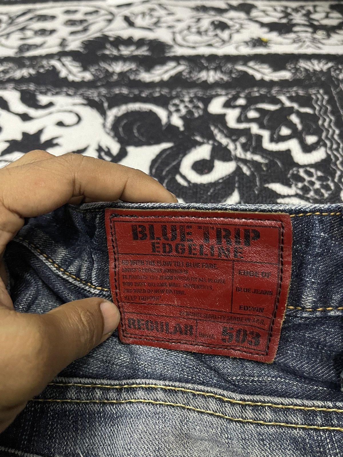 2000s EDWIN 503 BLUETRIP EDGELINE DISTRESSED JEANS