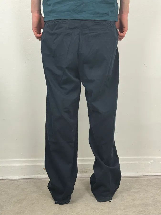 Dries Van Noten Dries Van Noten Navy Minimalist Belted Cozy Pants Size US 34 / EU 50 - 4 Thumbnail