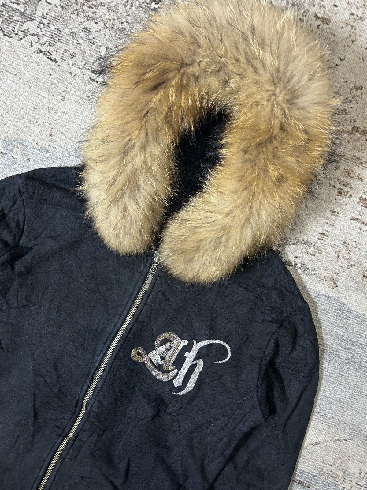 If Six Was Nine × Japanese Brand × Le Grande Bleu (L.G.B.) Japan Poem Zipp Fur Hoodie Ifsix LGB Style Size US M / EU 48-50 / 2 - 3 Thumbnail