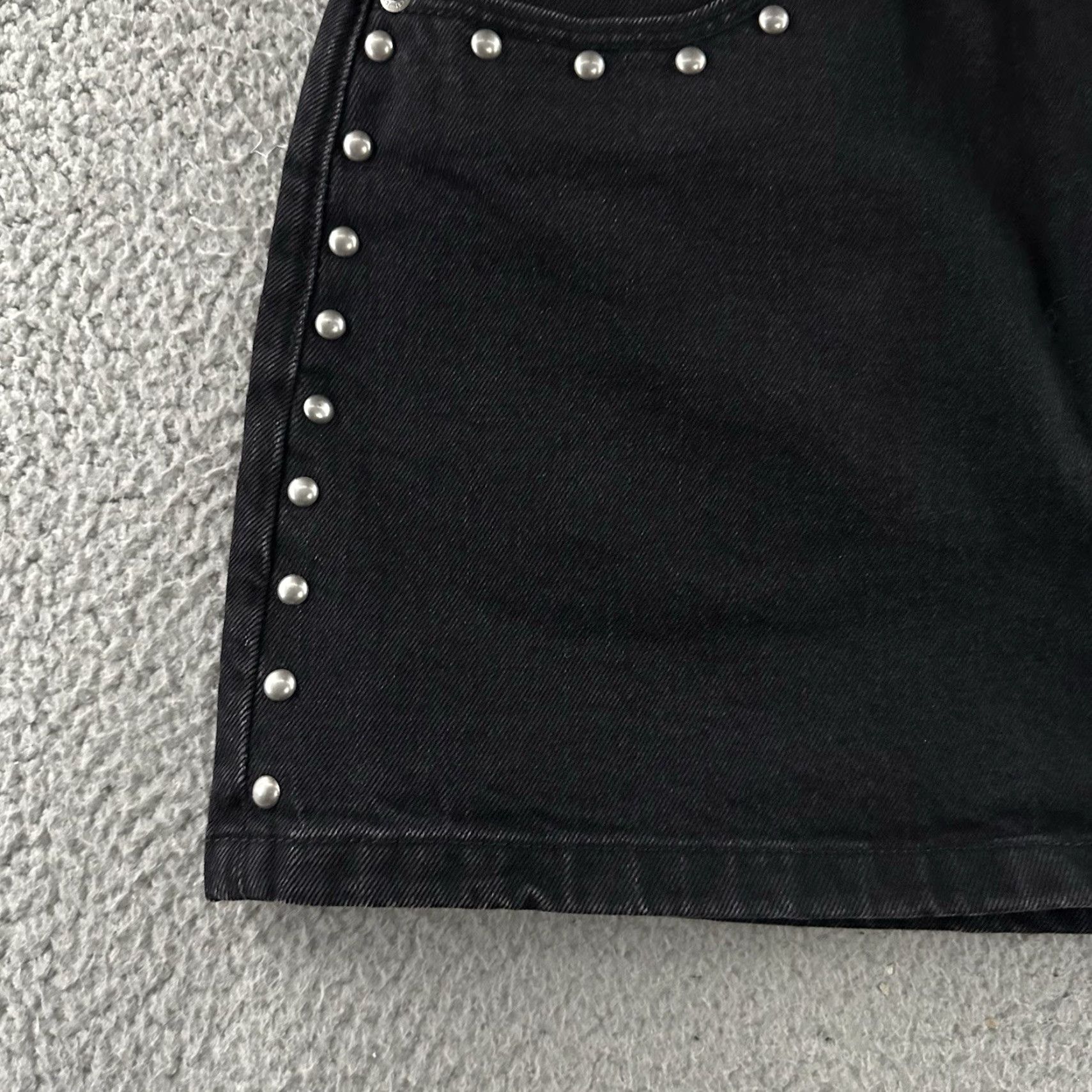 Abercrombie & Fitch Abercrombie & Fitch Womens Mini Skirt Black Size 29 High Rise Denim Studded (Stretch) - Regular Skirt, Short, Women's Fashion Size 29" - 3 Thumbnail