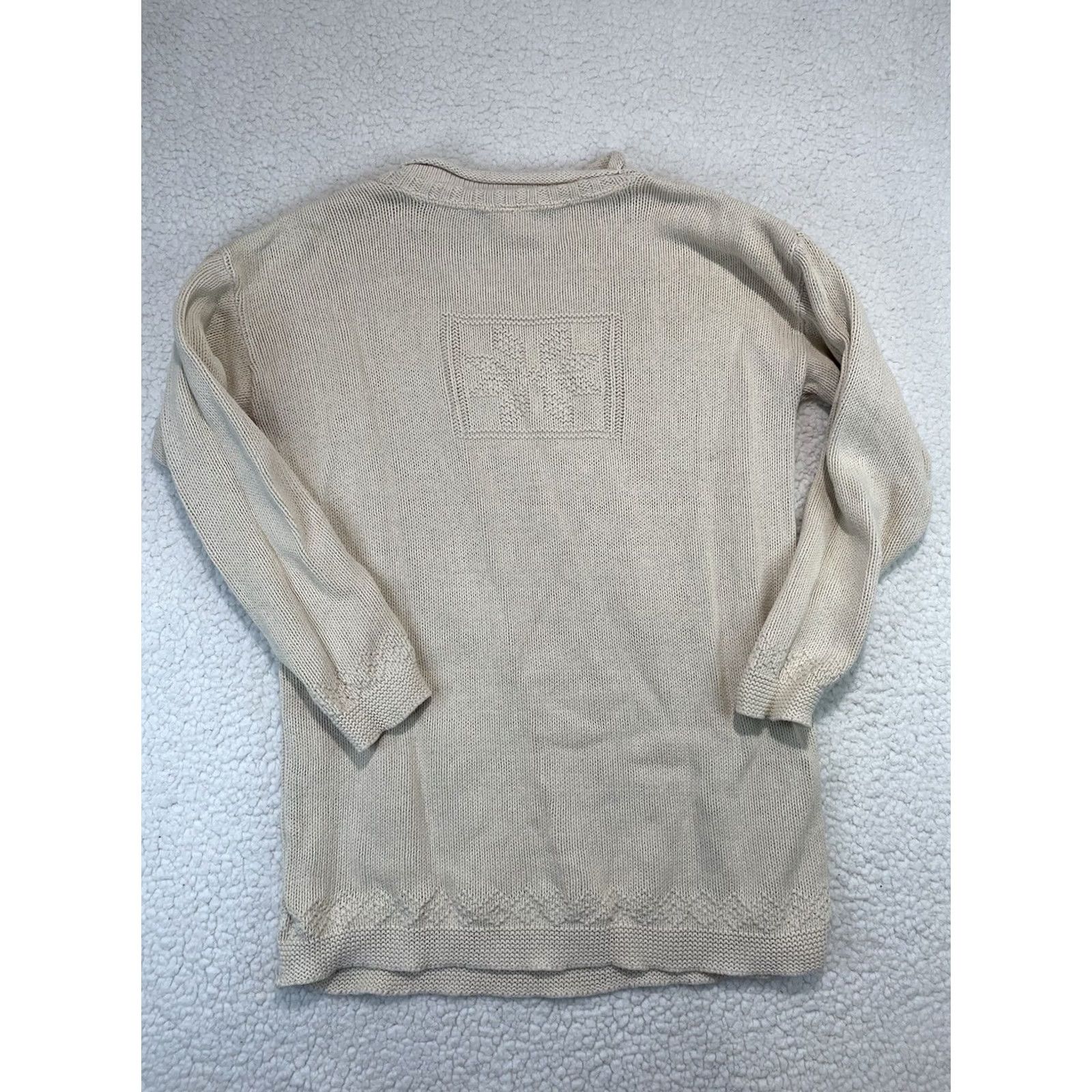 Basic Editions VINTAGE Basic Editions Sweater Shirt Womens S Snowflake Knit Mock Neck Holiday Cream White 90s Christmas Winter Ski Preppy Casual Pullover Size S / US 4 / IT 40 - 7 Thumbnail