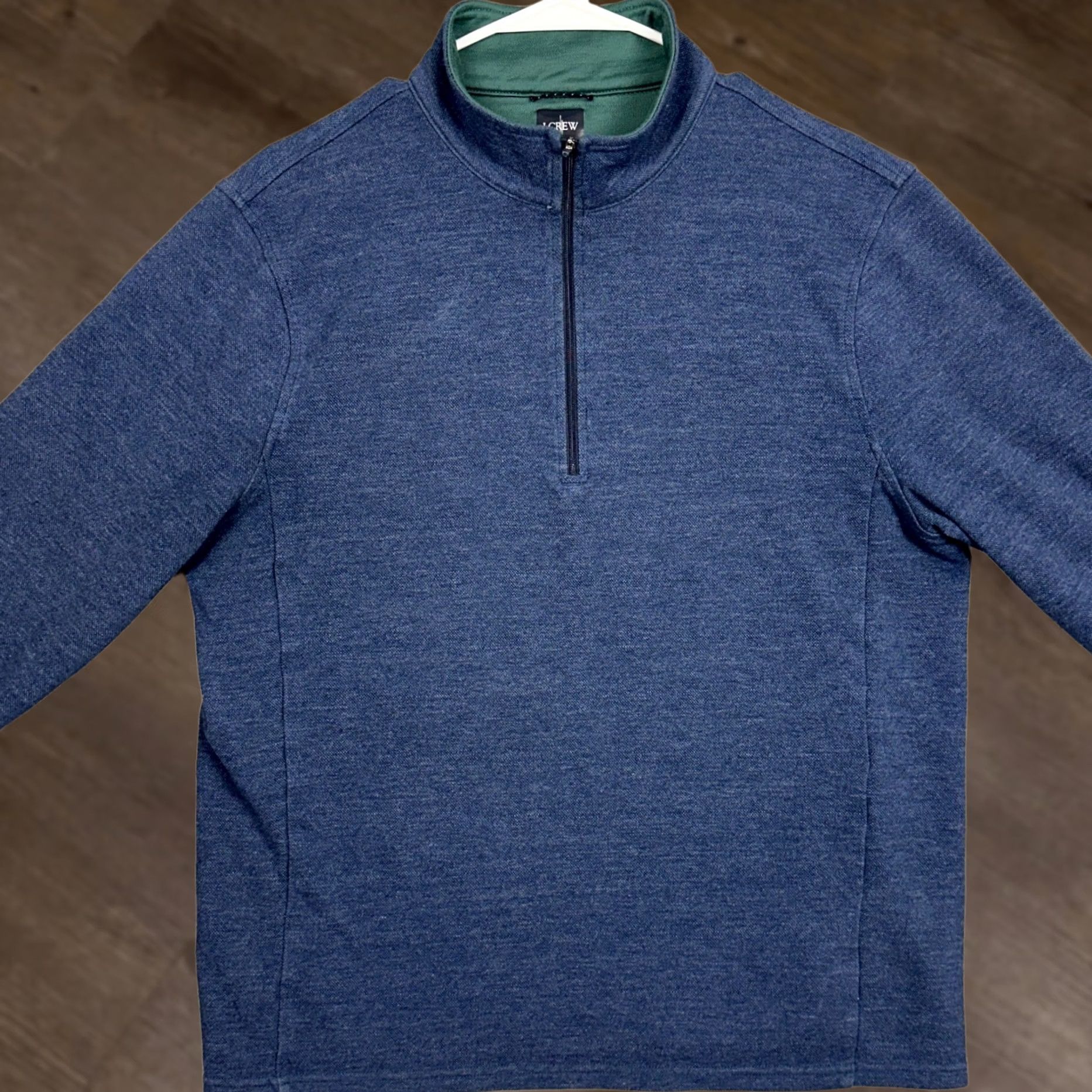 J.Crew J.CREW Shirt Mens Large Blue Oarsman Performance Quarter Zip Pullover Activewear Size US L / EU 52-54 / 3 - 1 Thumbnail