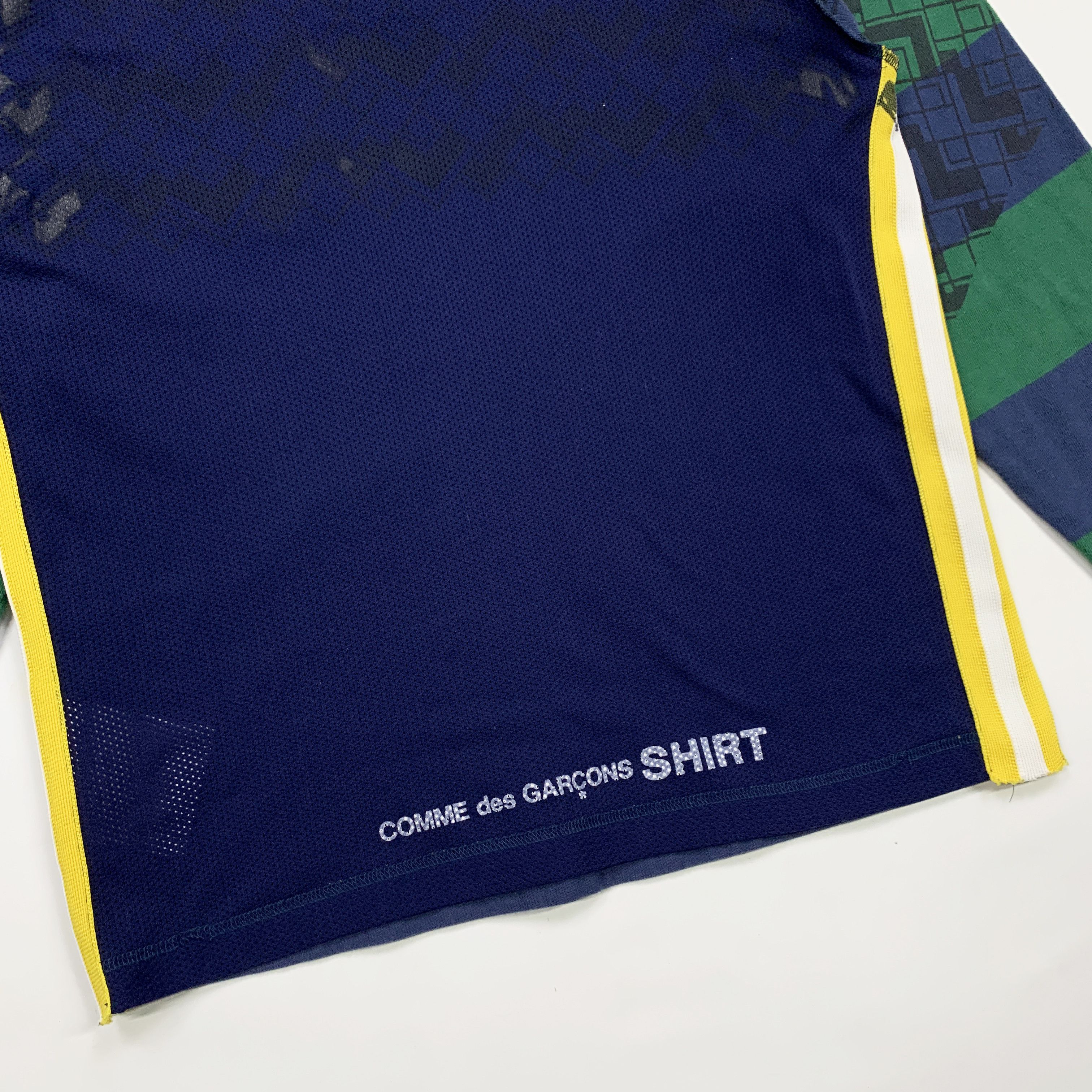 Comme des Garcons 00s Hybrid Rugby Polo Shirt / Mesh Jersey Size US M / EU 48-50 / 2 - 7 Thumbnail
