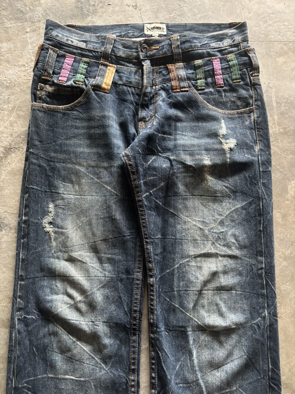PPFM DOUBLE WAIST NYLAUS distressed washed whiskered japanese Size US 32 / EU 48 - 2 Thumbnail