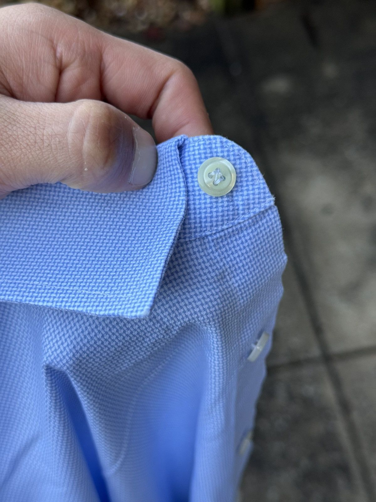 Nordstrom Fine John W. Nordstrom Blue Non-Iron 120s Formal Shirt Size US XL / EU 56 / 4 - 5 Thumbnail