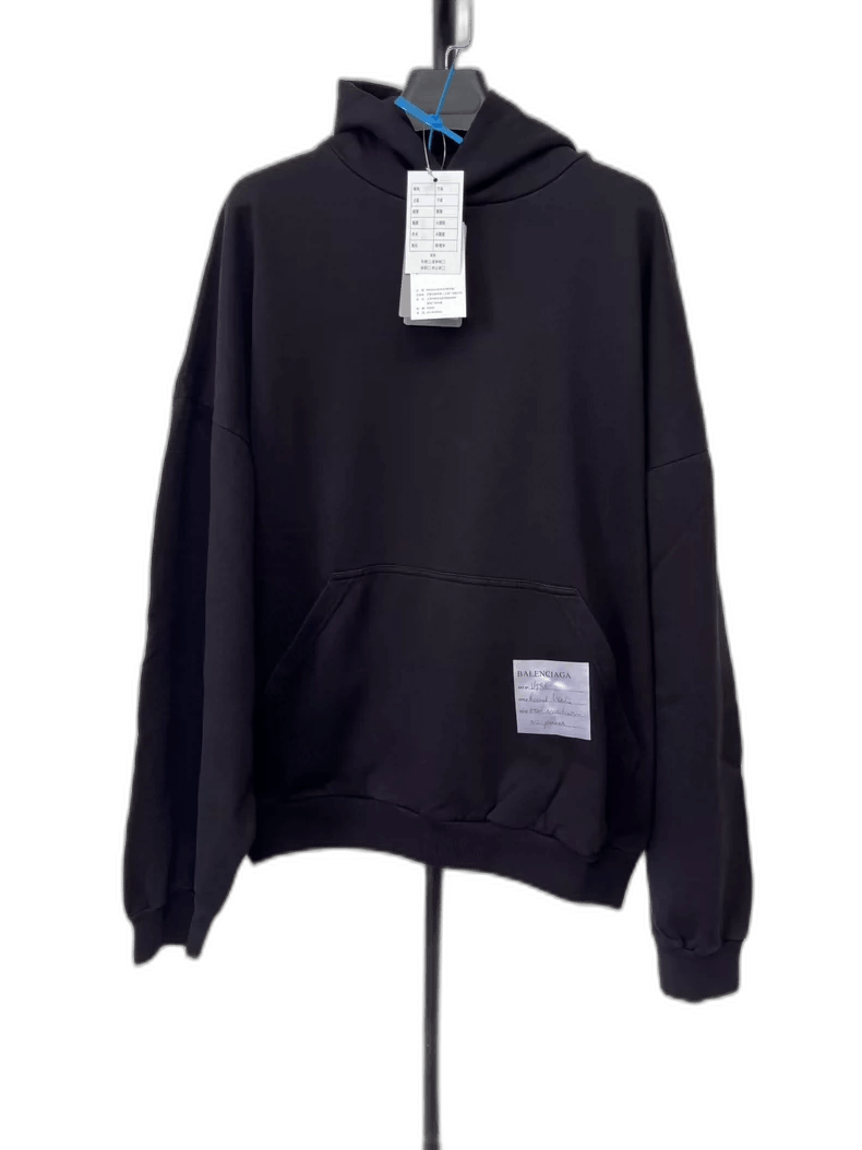 Balenciaga Balenciaga Black Hooded Long Sleeve Sweat Size US XS / EU 42 / 0 - 1 Thumbnail