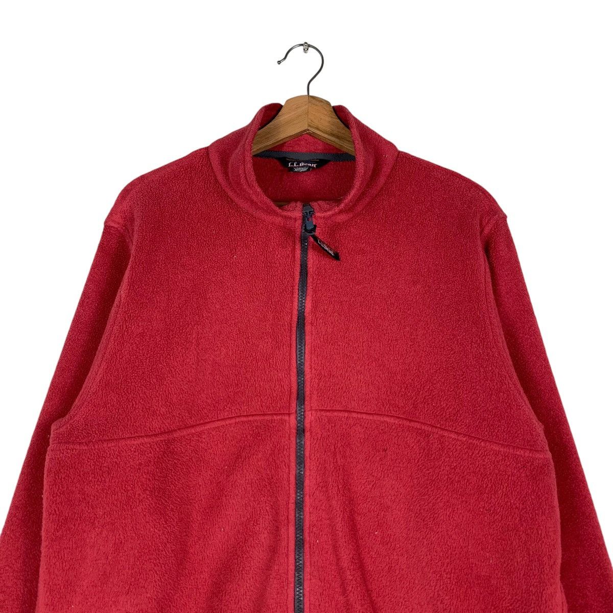 L.L. Bean 90’s L.L. BEAN Zipper Red Fleece Jacket #1358-C61 Size M / US 6-8 / IT 42-44 - 2 Thumbnail
