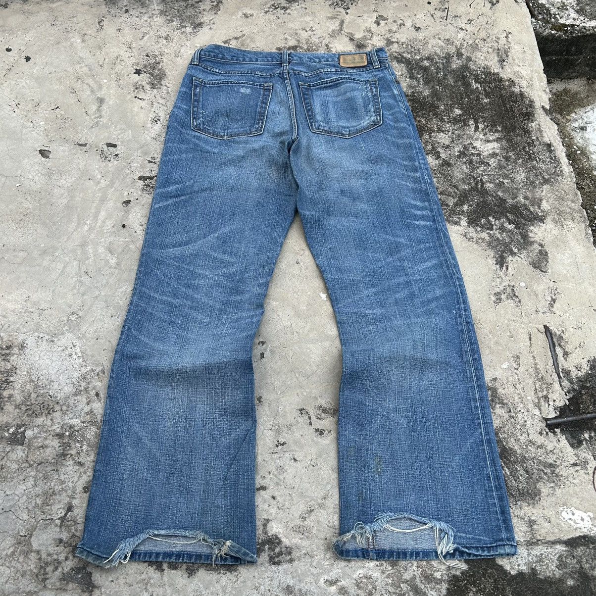 Japanese Brand Vintage 90s GAP BOOT FIT Blue Jeans Distressed Size US 36 / EU 52 - 15 Thumbnail