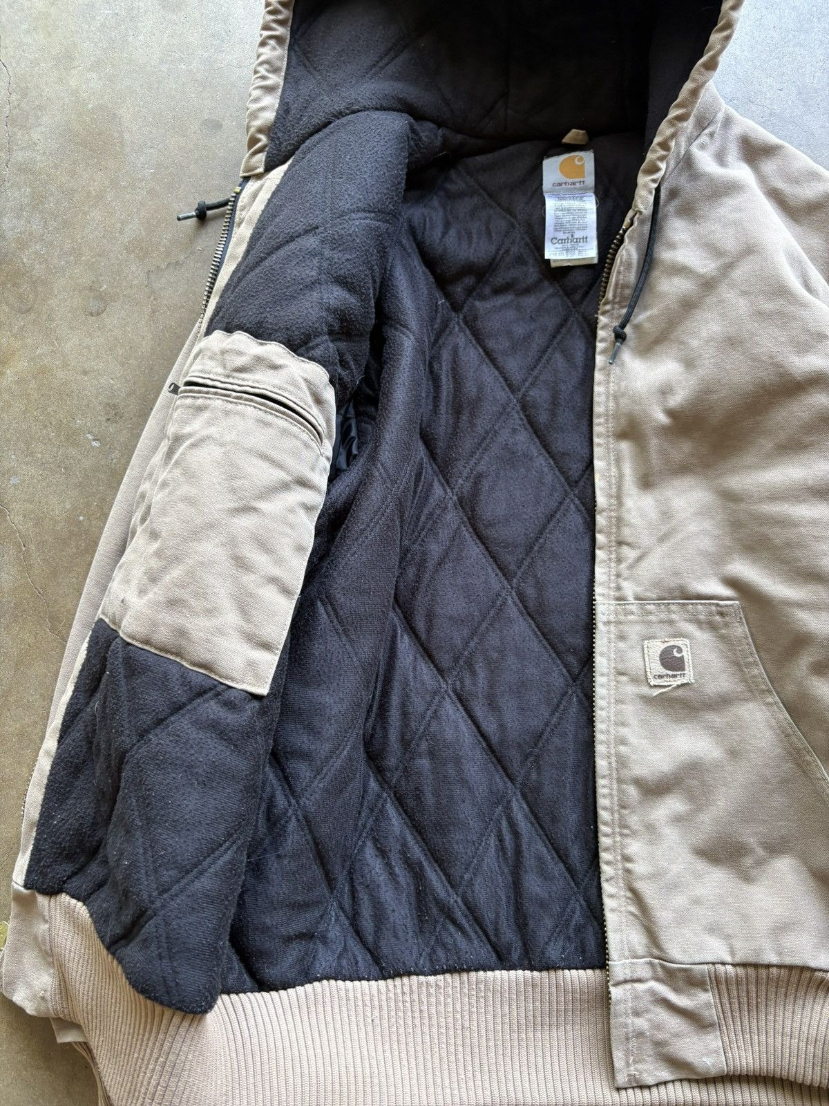 Vintage Vintage 2000s Carhartt Baige Streetwear Baggy Zip Up Jacket Size US M / EU 48-50 / 2 - 4 Thumbnail