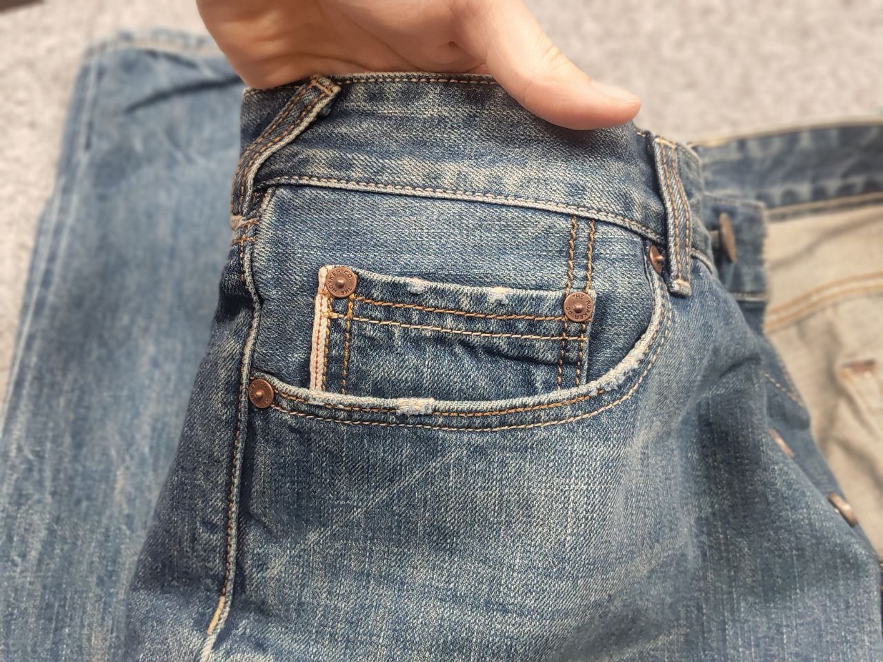 THE ROKKER COMPANY The Rokker Company Faded Denim selvedge Jeans Vintage Style Size US 34 / EU 50 - 17 Thumbnail