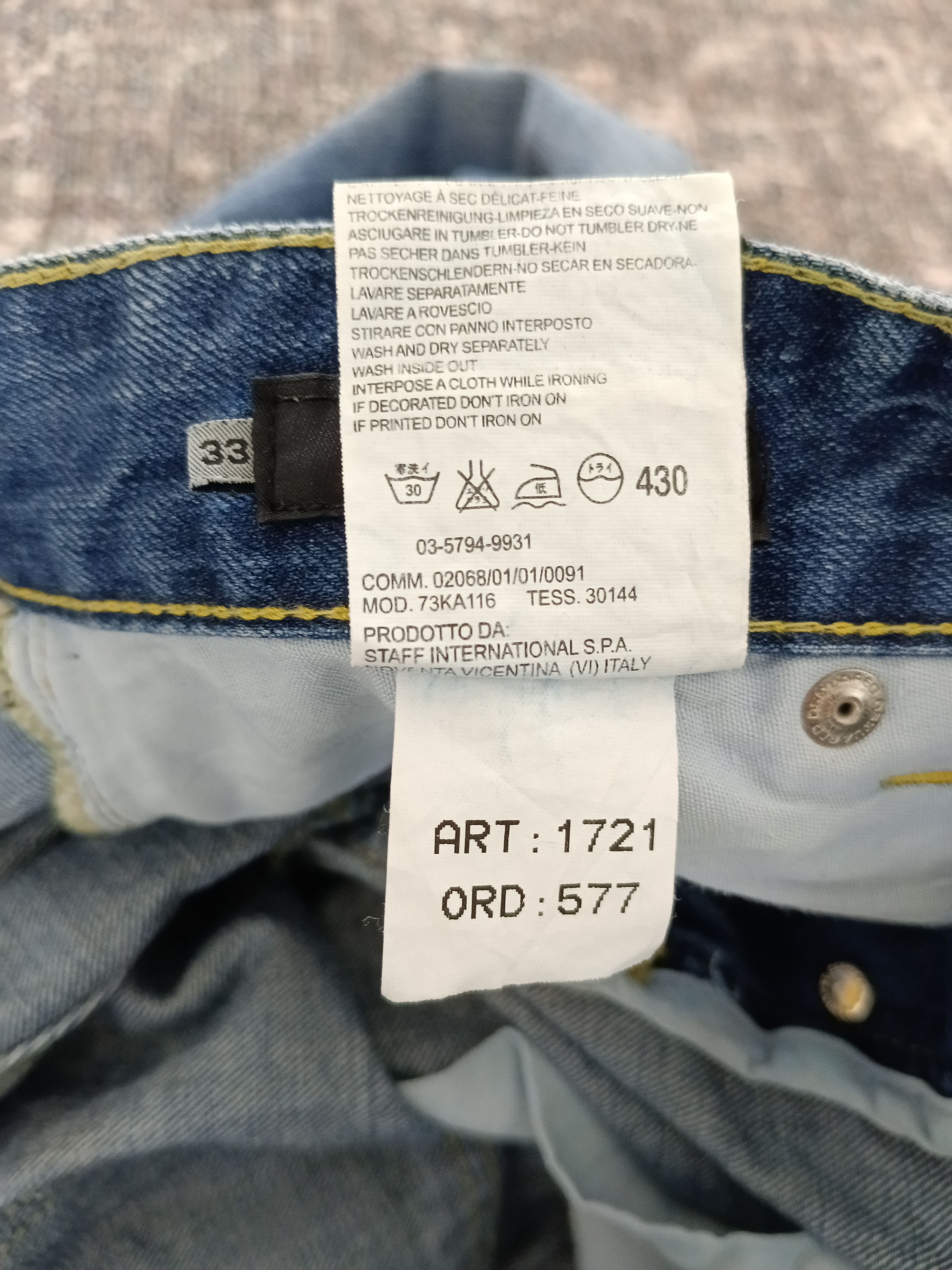 Dsquared2 Dsquared2 Splatted Denim Pants Size US 33 - 8 Thumbnail