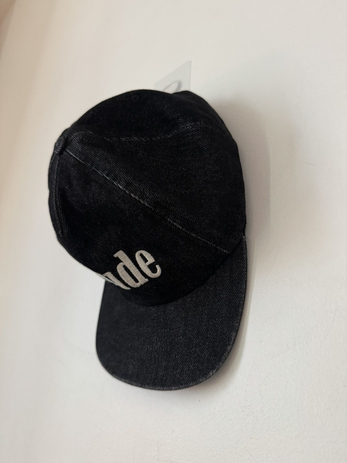 Rhude Rhude Logo Hat – Black Denim Vintage Embroidered Cap Size ONE SIZE - 3 Thumbnail