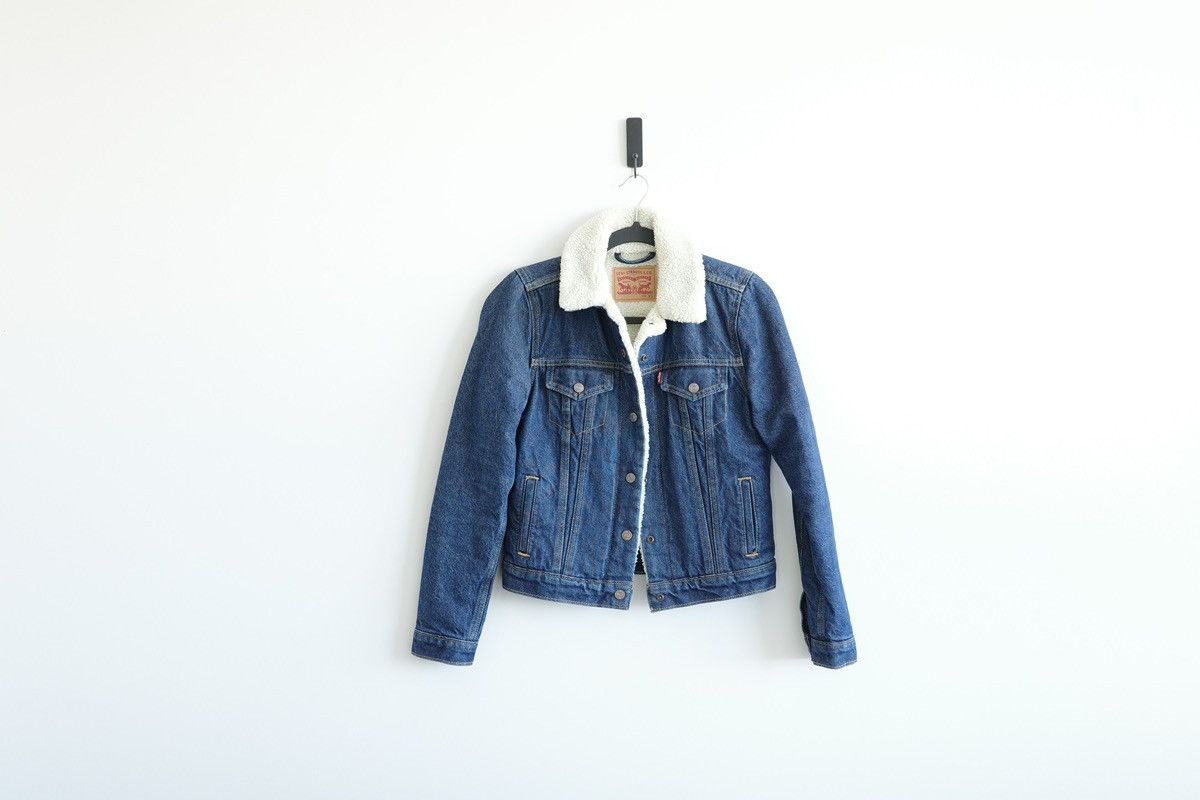 Levi's Levi's Sherpa Trucker Jacket Medium Blue Size US XS Size XS / US 0-2 / IT 36-38 - 1 Thumbnail