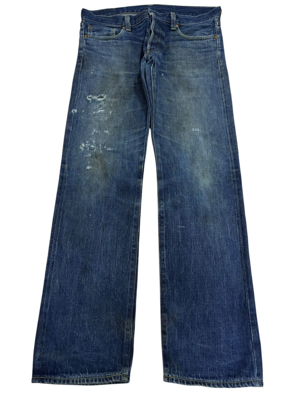 Japanese Brand × Self Edge Vintage RE Journal Standard Selvedge Distressed Jeans Size US 34 / EU 50 - 2 Thumbnail