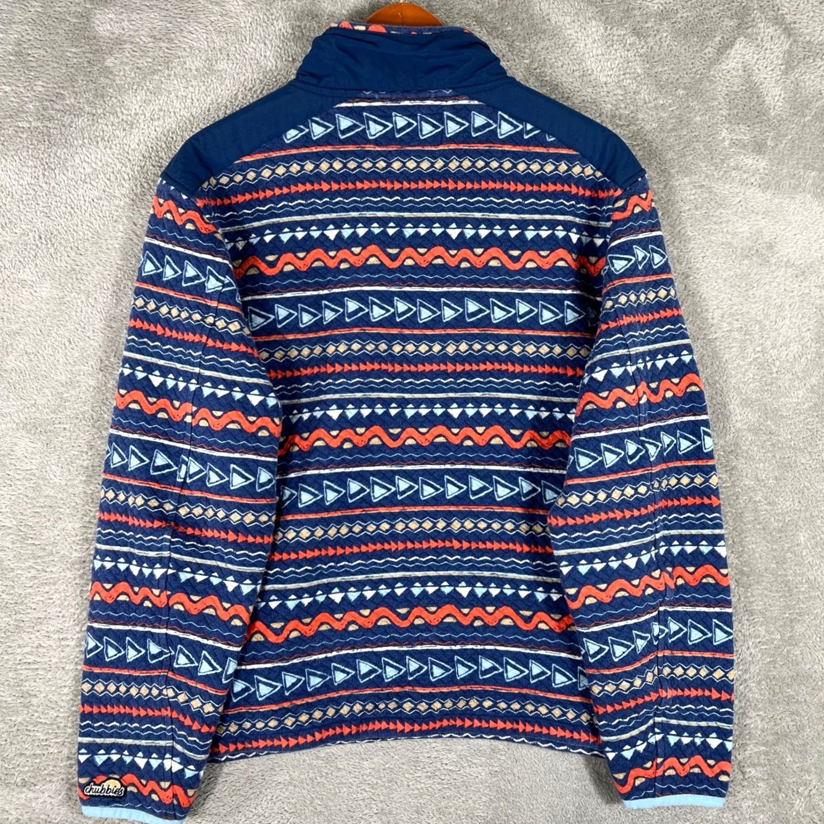 Chubbies Chubbies Jacket Fleece Pullover Womens Large Aztec 1/4 Zip Retro Cozy Colorful Size L / US 10 / IT 46 - 2 Thumbnail