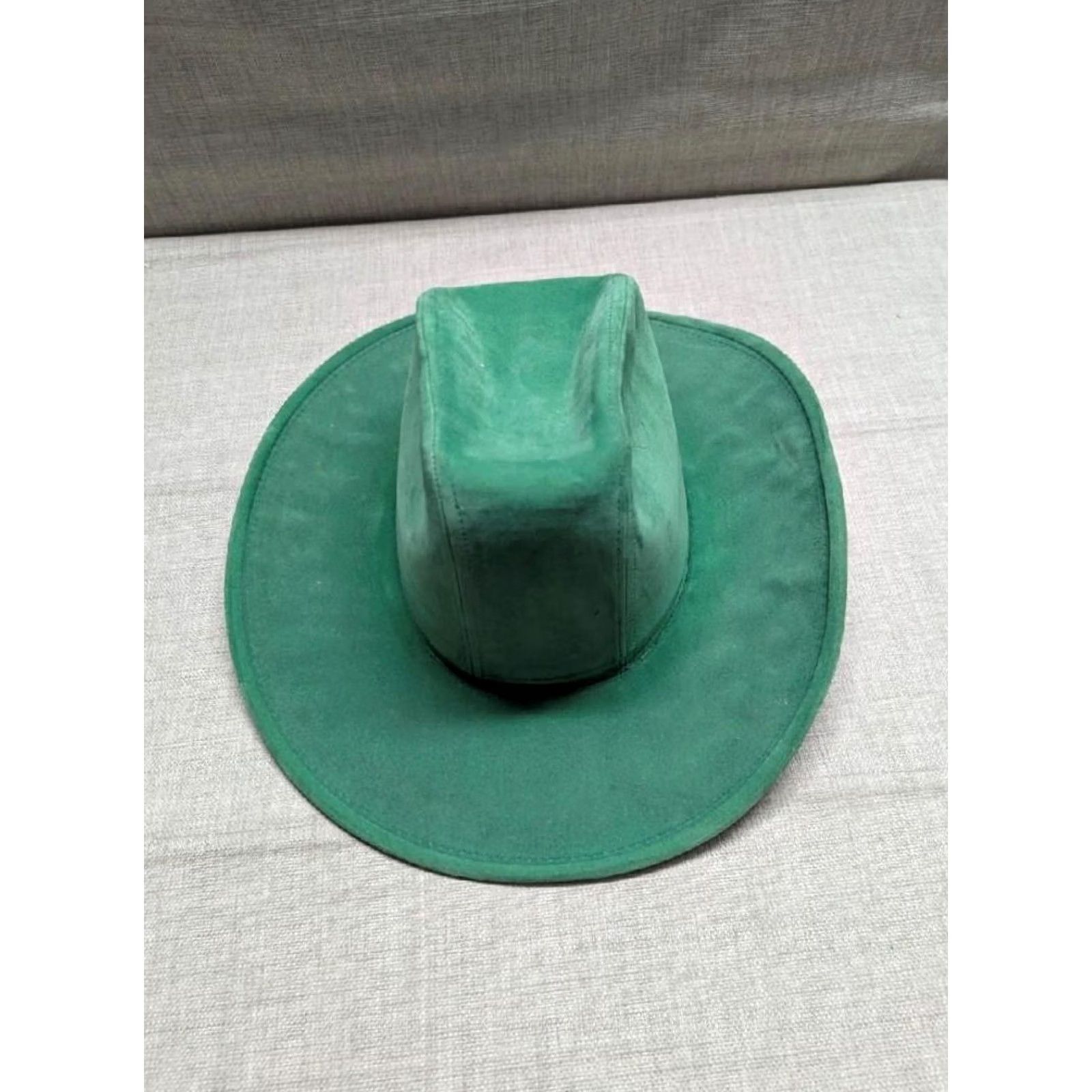 Velvet VINTAGE ADJ cowboy hat Shirt Adult Men 7 1/4 velvet grey green western hat Mens Size ONE SIZE - 3 Thumbnail