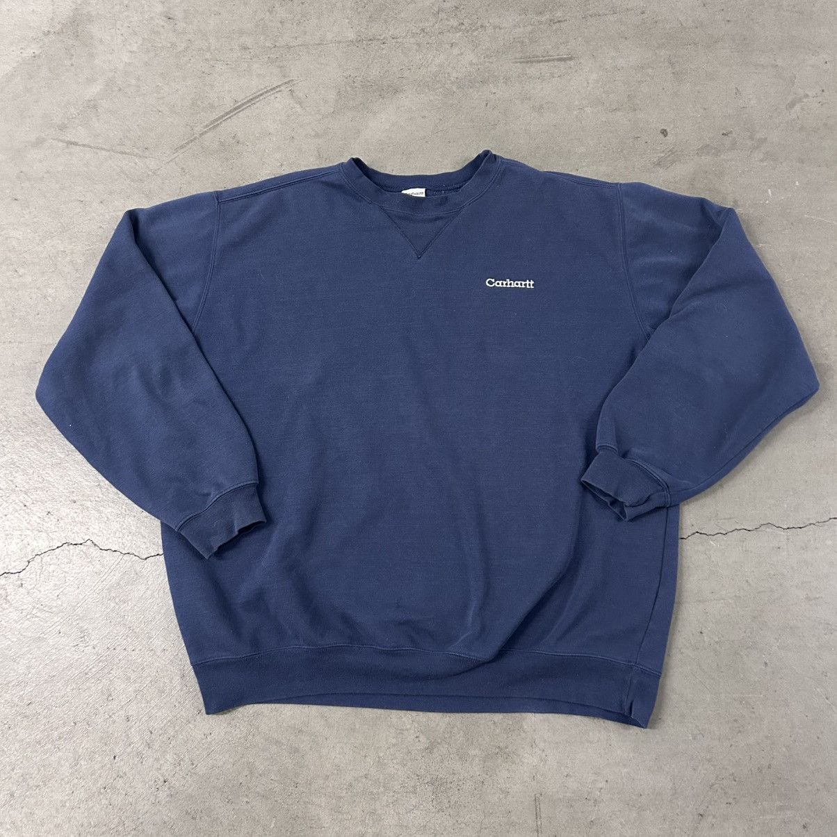 Carhartt × Vintage Vintage carhartt navy blue faded crewneck Size US XL / EU 56 / 4 - 1 Thumbnail