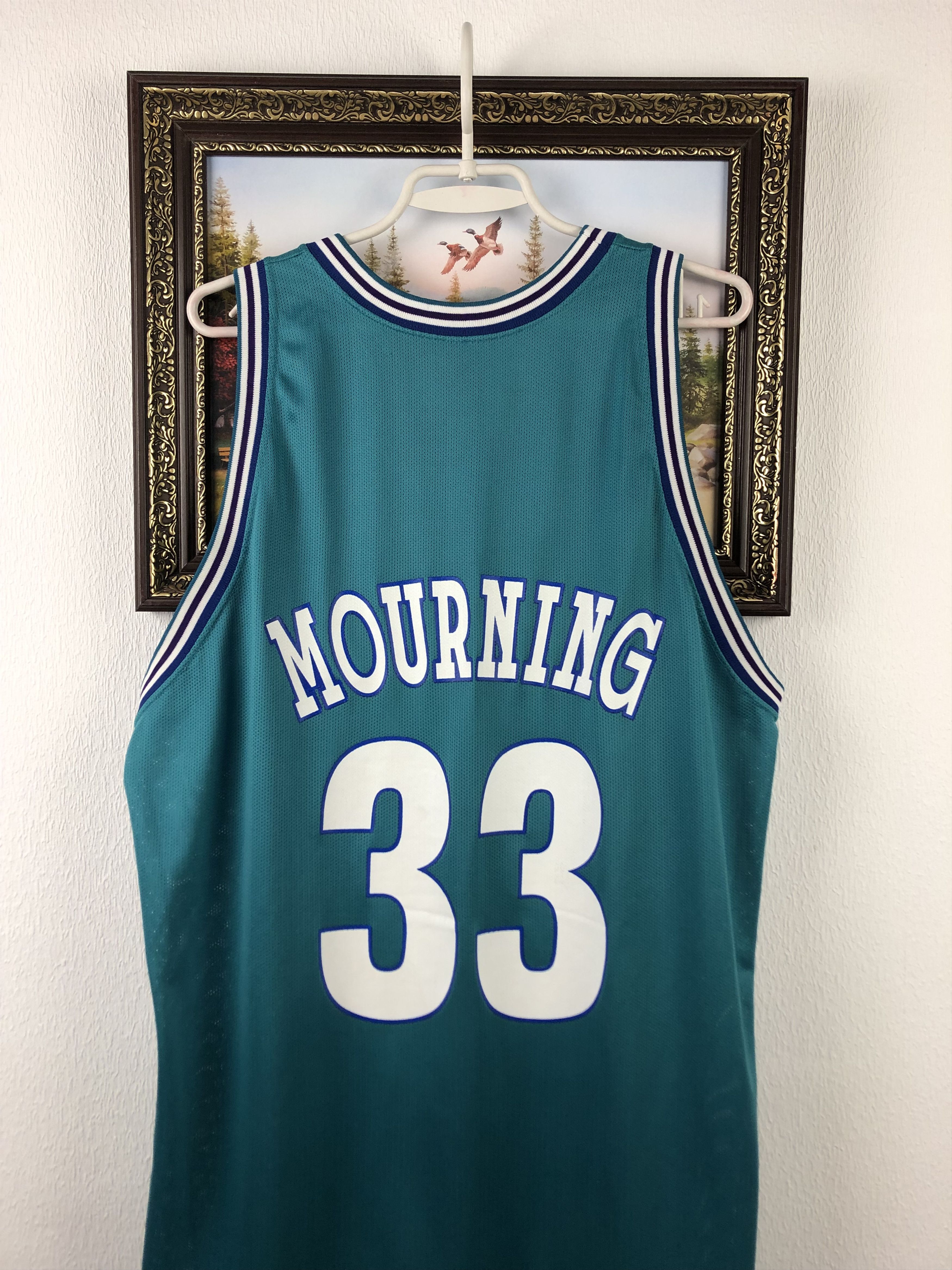 Champion Vintage Mourning Charlotte Hornets Jersey Champion Shirt Size US XL / EU 56 / 4 - 12 Thumbnail