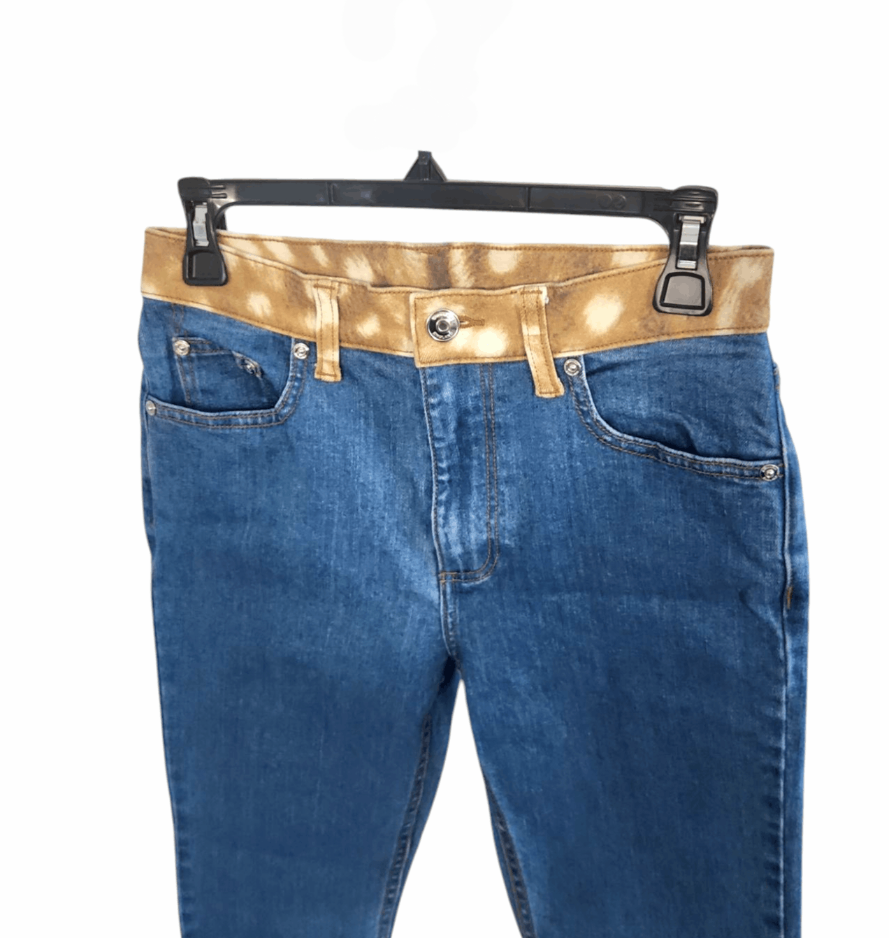 Burberry × Designer Burberry Bambi Ladies 26 Waisted Logo Patch Mid-rise Skinny Size 26" / US 2 / IT 38 - 2 Thumbnail