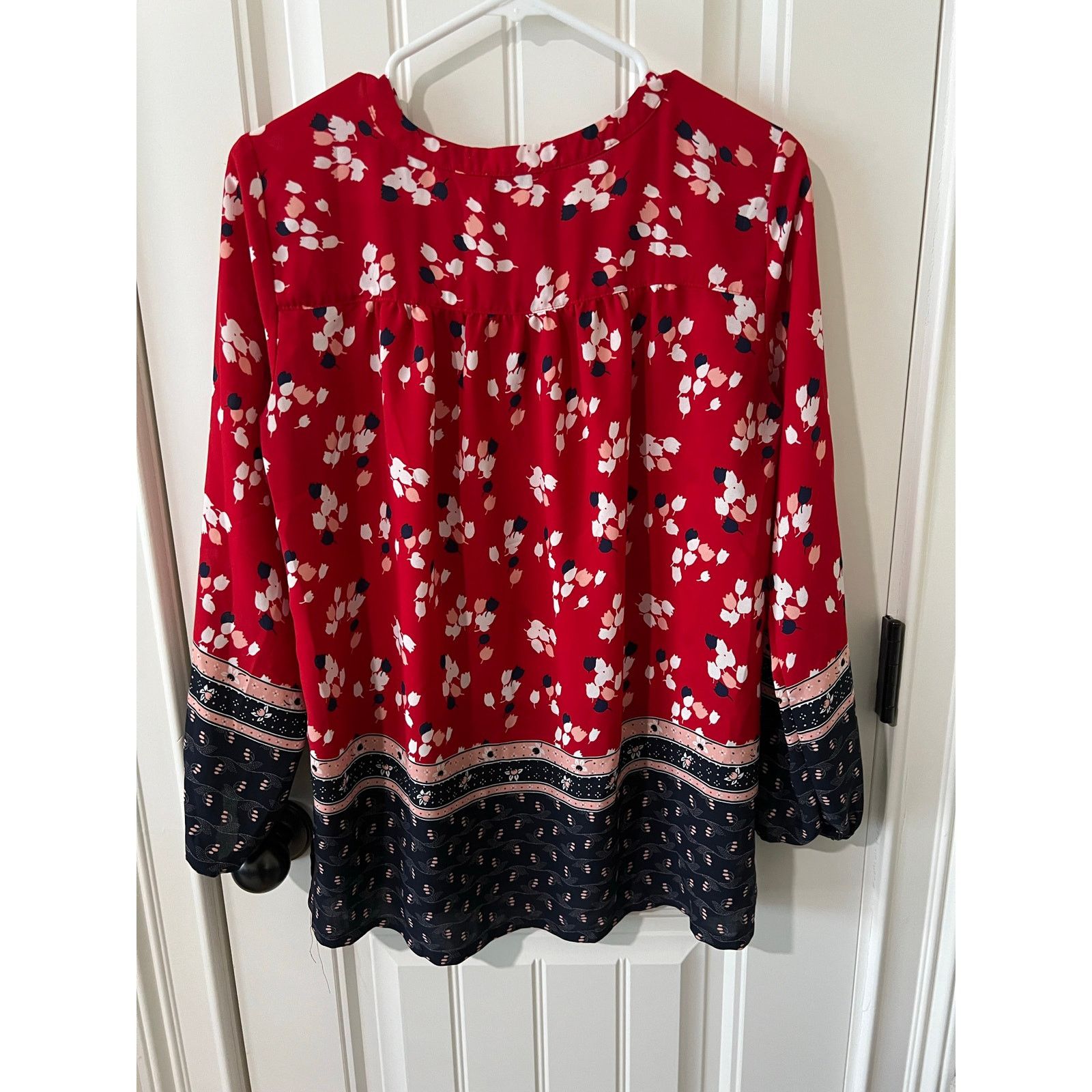 Loft blouse Long sleeves Floral Popover Top Blouse flowy Henley Size S / US 4 / IT 40 - 12 Thumbnail
