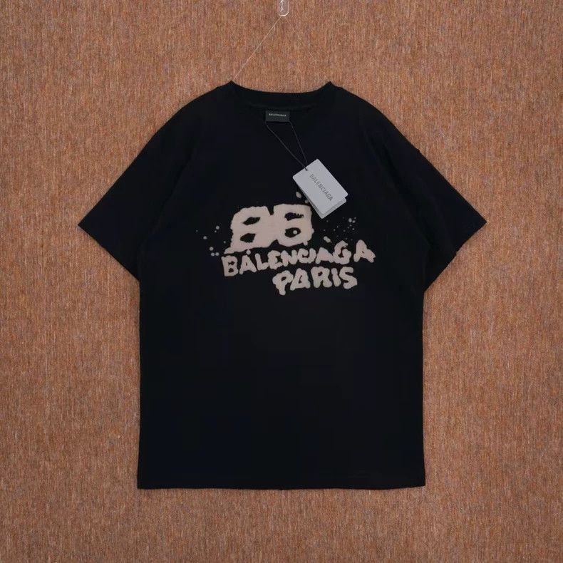 Balenciaga Balenciaga Double B Graffiti Short Sleeve Size US S / EU 44-46 / 1 - 1 Thumbnail
