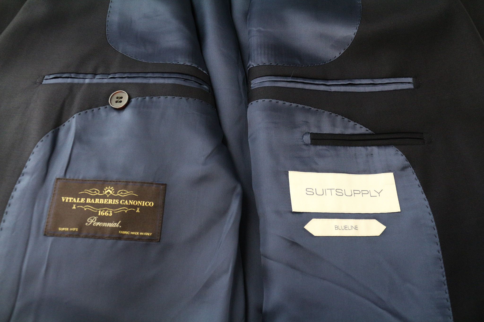 Suitsupply HAVANA BLUELINE UK52S Navy Wool 2 Piece Suit 75559 Size 52S - 8 Thumbnail