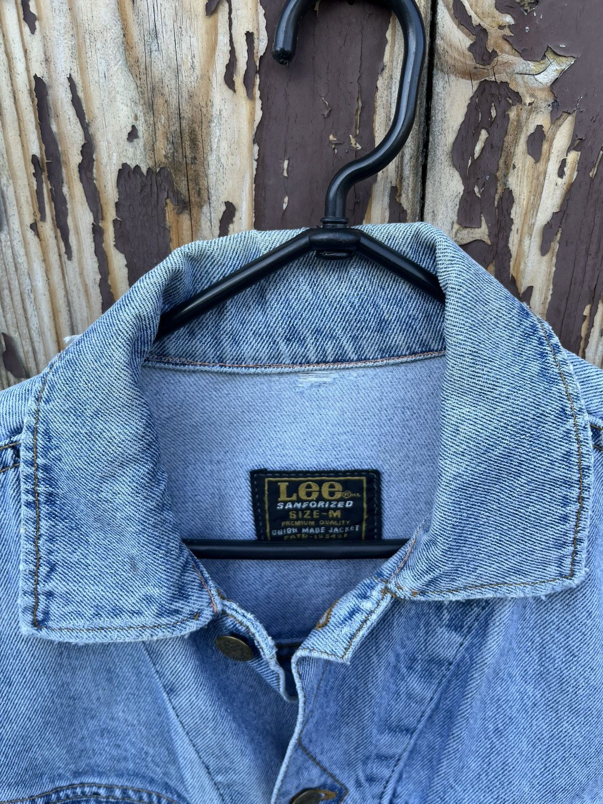 Lee Vintage Acid Bath Lee Distressed Custom Made Denim Jacket Size US L / EU 52-54 / 3 - 9 Thumbnail