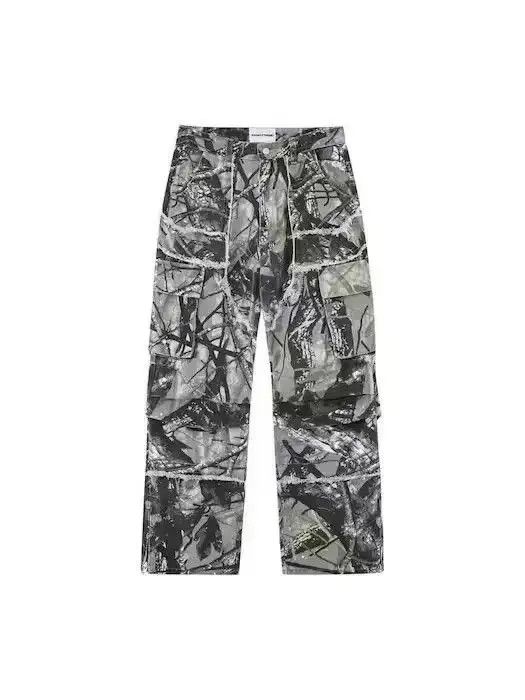 Japanese Brand Retro Camo Multi-Pocket Wide-Leg Cargo Jeans Size US 32 / EU 48 - 5 Thumbnail
